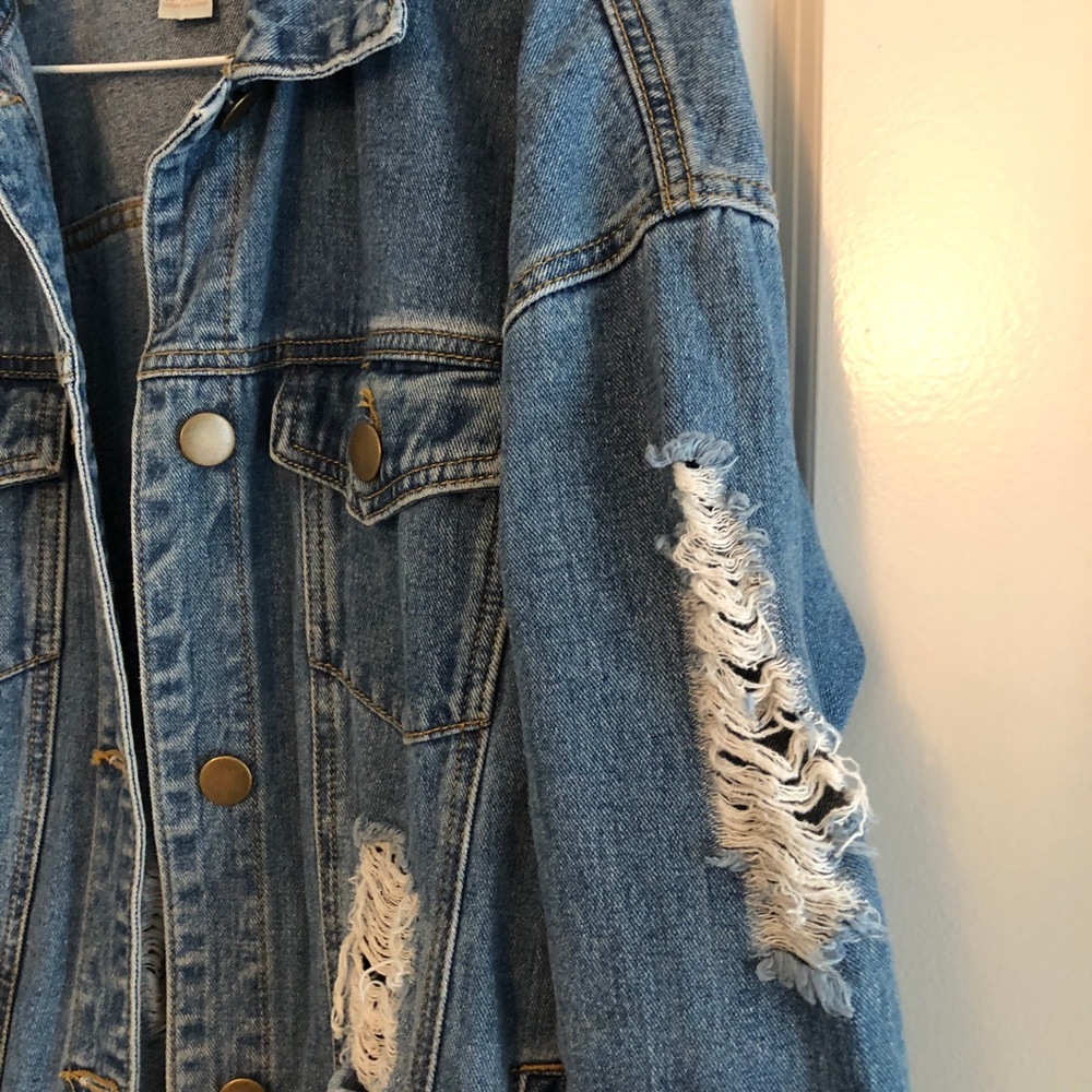 Distressed Jean Jacket - Picture 2 of 4
